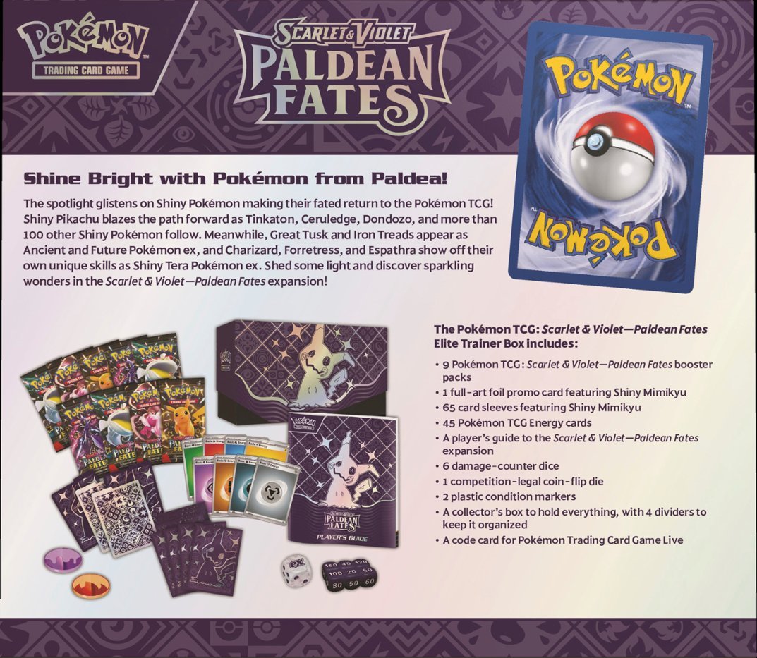 Paldean Fates Elite Trainer Box